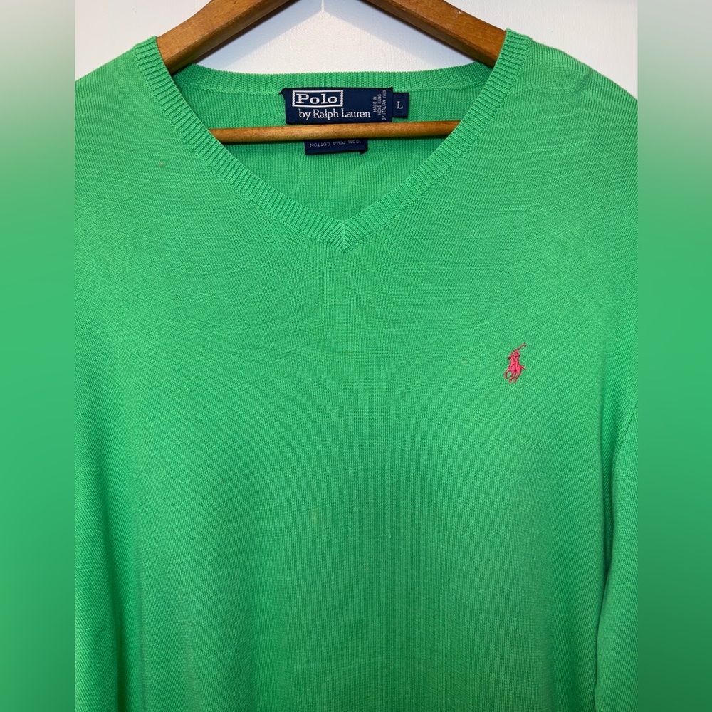 Vintage Polo Ralph Lauren V-Neck Sweater 90s
